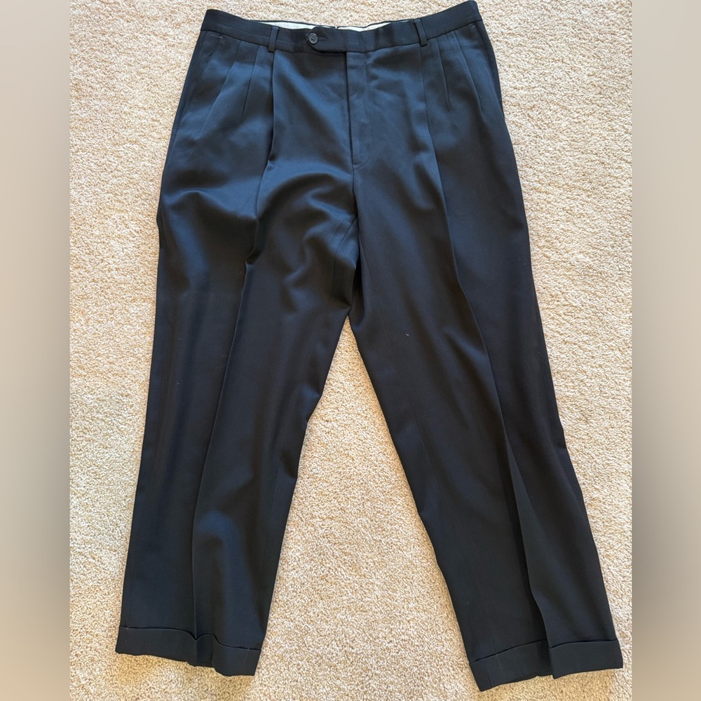Givenchy Black Pleated Tailored Pants Size 38